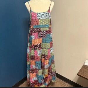 Natural Life Delia Cotton Maxi Dress - Multi Patchwork